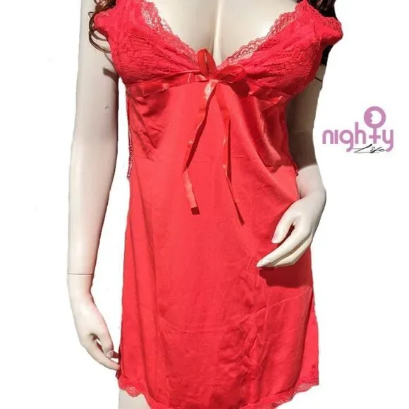 Simply Red Nightgown Lingerie - Picture 3 of 5
